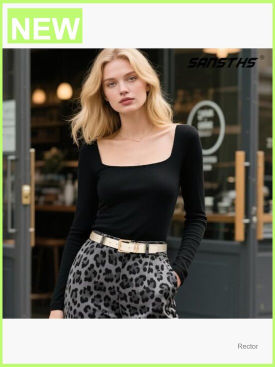 3 Pack Faux Leather Belts for Women - Gold Square Buckle Waist Belt Set